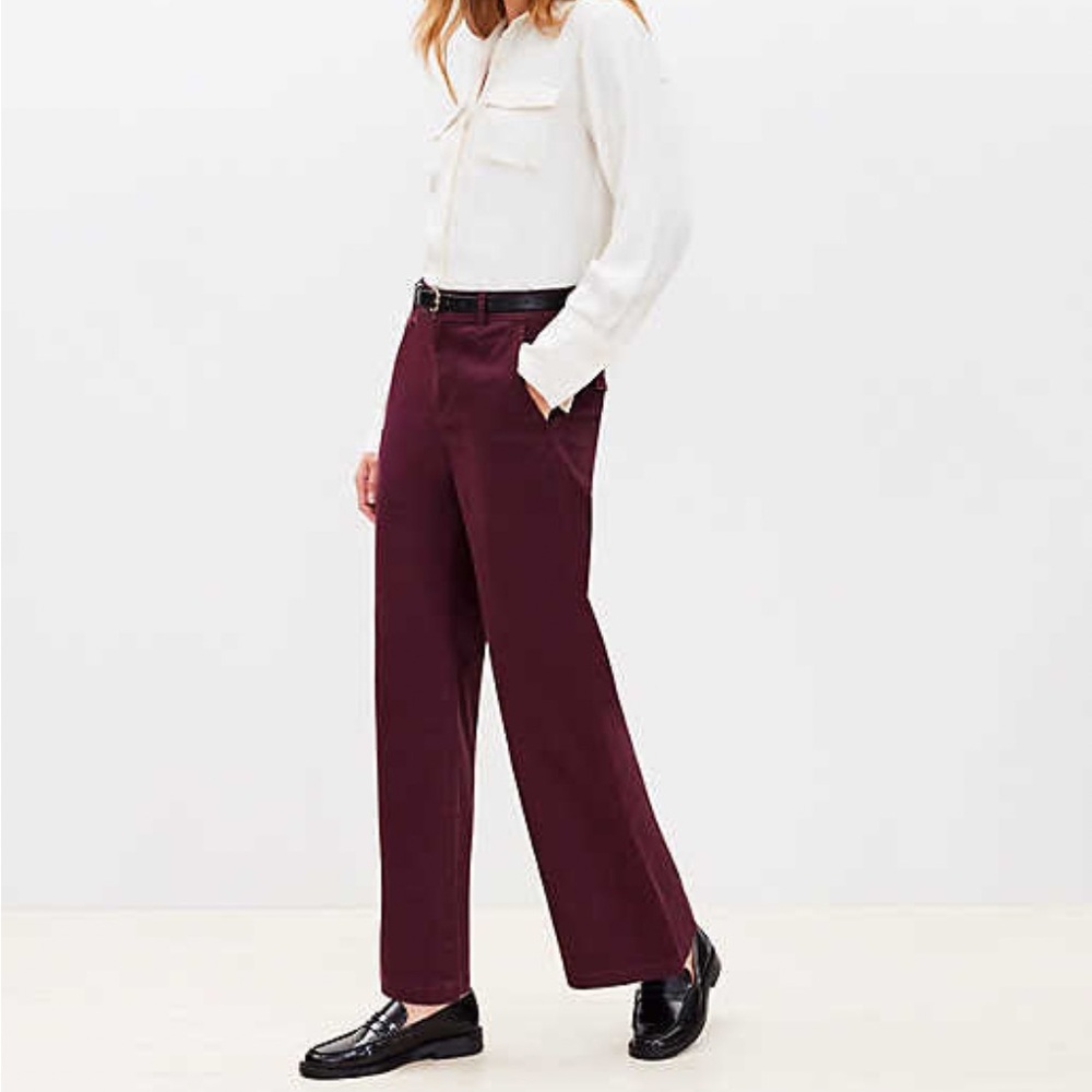 NWT LOFT Monroe Wide-Leg Pants - Size 10